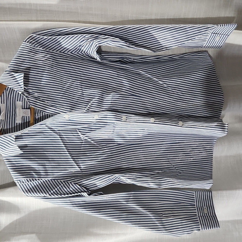 Chico's Striped Metallic Blouse 0